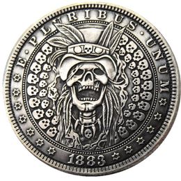 HB13 Hobo Morgan Dollar skull zombie skeleton Copy Coins Brass Craft Ornaments home decoration accessories237y