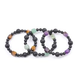 Beaded Natural Crystal Stone Beaded Strands Elastic Charm Bracelets For Men Women Handmade Jewelry Drop Delivery Jewelry Bracelets Dhzt5