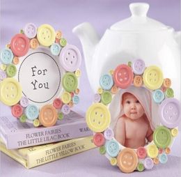 Baby Shower Favors Mini Lovely Button Baby Po Frame Card Holder Wedding Favors whole 50pcslot1861690