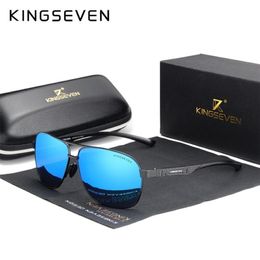 KINGSEVEN 2022 Brand Men Aluminum Sunglasses Polarized UV400 Mirror Male Sun Glasse For de sol 2202242325