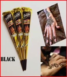 Black Indian Henna Tattoo Paste Body Art Paint Mini Natural Henna Paste for Body Drawing Temporary Draw On Body3066016