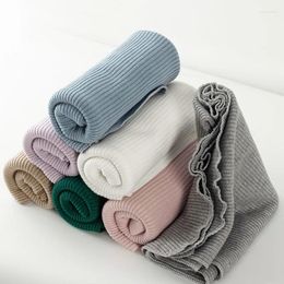 Blankets Born Warm Travel Essential Bedding Blanket Solid Colour Knitted Children's Wrap Sleepsack Infant Boys Girls Quilts Baby Stuff