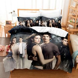 3D bedding sets Teen wolf theme 2 3 piece duvet cover with pillowcase children's adult bedroom quilt cover with pillowcase Si284d