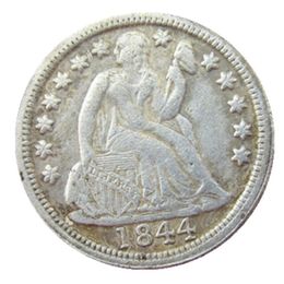 US 1844 P S Liberty Seated Dime Silver Plated Copy Coin Craft Promotion Factory nice home Accessories Silver Coins266z