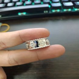 New fashion moissanite ring sweet clover womens designer ring mens luxury designer rings plated silver jewelry bague wholesale free shipping items zl169 F4