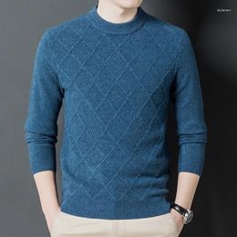 Men's Sweaters Thick Warm O-neck Wool Sweater Men 2024 Autumn Winter Long Sleeve Jumper Man Pure Pullovers