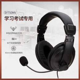 Cell Phone Earphones Lightweight computer headworn earphones for students online courses games internet cafes desktop computers customer serviceH240312