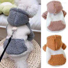 Dog Apparel Fleece Puppy Hooded Sweater With Buckle Winter Warm Pet Clothes For Small Dogs Pomeranian Yorkie Mascotas Sweatshirts