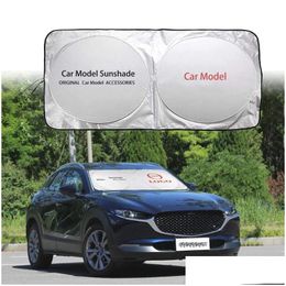 Car Sunshade For Logo Emblem Windshield Er Rear Window Sun Shade Fit Cx9 Cx5 Cx3 Mx5 2 3 6 Series Millenia Tribute Drop Delivery Autom Ottk0