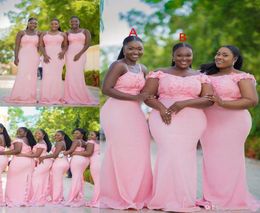 2019 Blush Pink Bridesmaid Dresses Different Styles Same Colour Plus Size formal dresses maid of Honour dresses african Mermaid even1434572