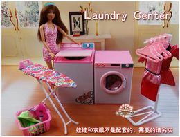 baby toys doll accessories house furniture Girl birthday gift plastic Play Set dry cleaners Laundry Center for 240223