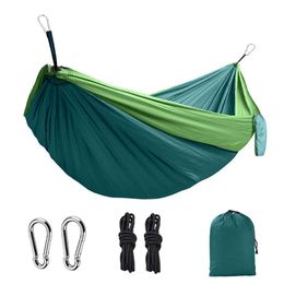 Camping Hammock 2 Person 300200cm Portable Lightweight for Outdoor Indoor Backpacking Travel Beach Backyard Patio Hiking 240306