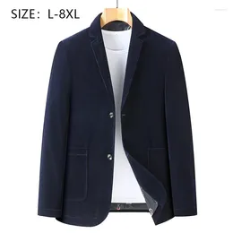 Men's Jackets Plus Size Men Suit Baggy Spring Autumn Oversized Jacket Classic Simple Two Button Blazer Coat Male Clothing 7XL 8XL