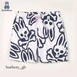 Psychological Bunny Shorts Designer Mens Shorts Beach Pants Skull Rabbit Flower Pants European and American Surfing Shorts Asian Size 588