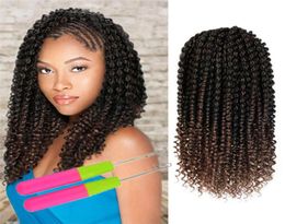 tress Italian Curly with Water Weave Braiding Hair 18inch tress Hair with Water Weave Synthetic Ombre Burgundy Color Marle6788820