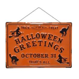 Halloween Greetings Cool Style Metal Tin Sign Decor Bar Pub Home Vintage Retro Poster Q0723193K