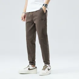 Men's Pants Trendy And Comfortable 2024 Spring Nine-Points Casual With Elastic Waistband