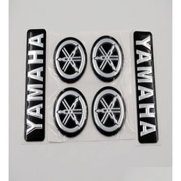 Motorcycle Stickers Black Sier 3D Emblem Decal 7Cm Plus Tuning Fork 3Cm For All Yamaha Models Motorcycles Custom1660969 Drop Delivery Otyjs