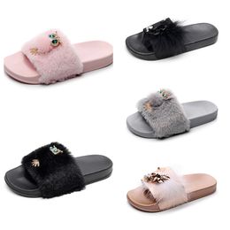 Designer Slipper Slider Mens Women Summer Sandals Beache Slipper Ladies Flip Flops pink black blue Slide Shoes GAI white