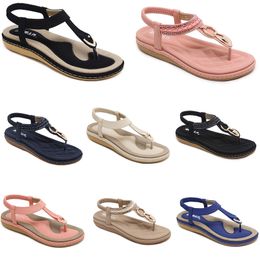 2024 summer women shoes Sandals low heels Mesh surface Leisure Mom Black white large size 35-42 J46 GAI XJ