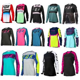 Womens Jerseys BAT FOX Downhill Bike Jersey Motorcycle Motocross T-Shirt Quick Dry Mountain Offroad DH Enduro Cycling Jersey