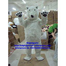 Mascot Costumes White Sea Polar Bear Mascot Costume Adult Cartoon Character Outfit Suit Supermarket Opening Ceremony CX4035 Free Shipping