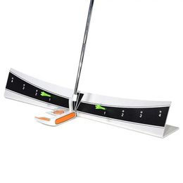 Golf Putting Track Golf Putter Trainer Calibration Track Putter Board Adjustable Range Golf Putter Trajectory Balancer Portable240311