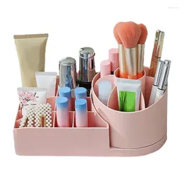 Storage Boxes Cosmetic Case Spinning Lipstick Makeup Box With Compartments Desk Organisation Bathroom Drawers Home Supplies For Jewelr