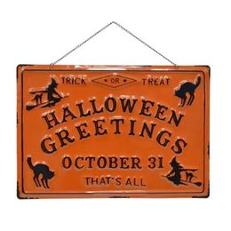 Halloween Greetings Cool Style Metal Tin Sign Decor Bar Pub Home Vintage Retro Poster Q0723290M