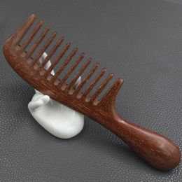 Green Sandalwood Width Tooth Comb- Anti Static Comb Red Sandalwood Width Tooth Fine Tooth Comb 240323