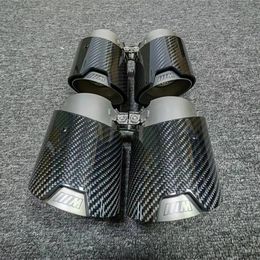 For BMW M3 G80 M4 G82 G83 Exhaust Pipe New Style Glossy Carbon Fiber Frosted 304 Stainless Steel Muffler Tip Rear Tails Nozzles