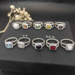 Rings DY Designer Hot selling Rings Women Luxury Twisted Colour pearls Vintage Ring Sterling Silver dy Diamond Wedding Fashion Jewellery Gift ldd240311