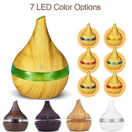 New USB Electric Aroma Diffuser Led Wood Air Humidifier Essential Oil Aromatherapy Machine Cool Purifier Maker For Home Fragrance 270U
