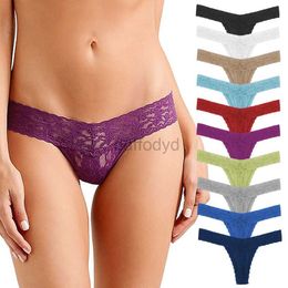 Panties Women's 10 Pcs/Pack Sexy Lace Cotton Women G-String Thong Plus Size Panties Underwear Women Modis Underpants Ladies Tangas Lingerie 4XL 210720 ldd240311