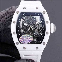 Modern Watches Watch Designer Luxury Mens Mechanics Watches Richar Milles Wristwatch Business Leisure Rm055 Multifunctional Automatic Mechanical White C QKFX