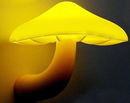 MushroomShaped Energy Saving Sensor LED Romantic Night Light with Plug Yellow3034062