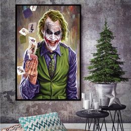 Joker Canvas Painting Abstract Art Wall Pictures for Living Room Posters Prints Modern Wall Pictures190U