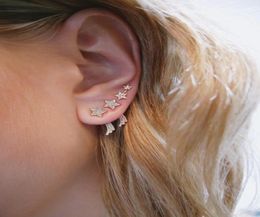 Stud Micro Pave Cz 925 Sterling Silver Shooting Star Earring For Girl Women Fine Trendy Gorgeous Jewellery DesignStud6085080