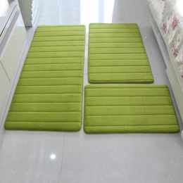 3pcsset Thicken Floor Carpet for Living Room Non-slip Bathroom Mat Set Coral Fleece Bedside Long Mat Bedroom Door Mat 10 Colours 240226