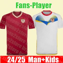 New home 24/25 Venezuela Soccer Jerseys Kids Kit National Team Football Shirt Men Home Red Away White Camisetas Copa America CORDOVA SOTELDO RINCON BELLO SOSA RONDON