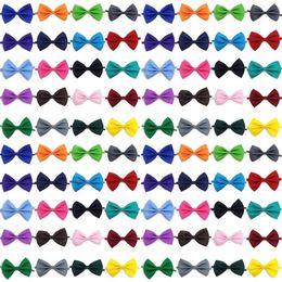 Whole 100Pcs Adjustable Dog Cat Bow Tie Neck Tie Pet Dog Bow Tie Puppy Bows Supply Collar For Kitten Collar Pet Accessories 20287S