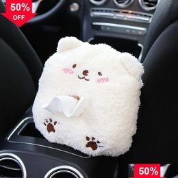 Other Interior Accessories New Car Tissue Box Cute P Animals Napkin Paper Holder Portable Der Styling Mti-Function Supplies Drop Deliv Dhahq