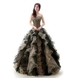2018 New Sexy Leopard print Crystal Ball Gown Quinceanera Dresses Plus Size Sweet 16 Dresses Debutante 15 Year Formal Party Dress 7712258