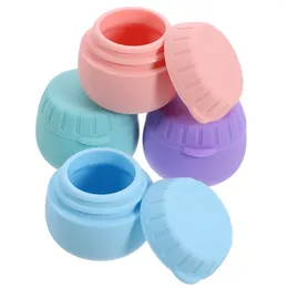 Storage Bottles 4 Pcs Packing Box Creami Small Jar Travel Containers For Creams Lip Size Silica Gel Jars Makeup