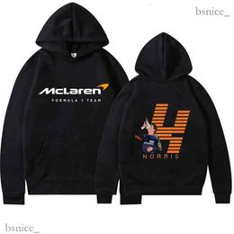 F1 McLaren Takım Yarışları Hayranları Erkek Hoodies Kış Formül Bir Yarışçı Lando Norris Hoodie Takım Erkekler/Kadınlar Büyük Boy Hoodies Giyim 813