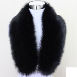 Fashion-n Unisex Faux Fox Fur Collar Scarf Shawl Neck Men Women Wrap Stole Scarves Faux Raccoon Fur Winter Collar253e