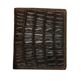 Wallets Handmade Vintage Genuine Leather Wallet Men Alligator Real Cow Short Purse Male Money Clips Bag1256u