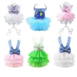 Pet Dog Clothes Dress Princess Skirt Teddy Puppy Wedding Dresses Fot Dog Small Medium Dogs Cute Fashion Skirt Pet Accessories Y200252A