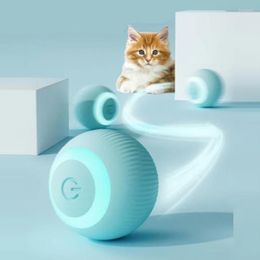 Cat Toys Electric Ball Automatic Rolling Smart For Cats Training Self-moving Kitten Indoor Interactive Playing268i