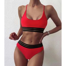 Sexy Swimsuit Women High Waist Bikini Swimming Wear for Bathing Suit Biquinis Summer Swimwear Women's Bikinis Set Beachwear 240403